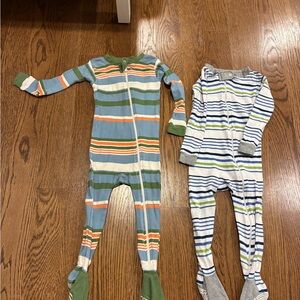 Striped Kids One Piece Pajamas
